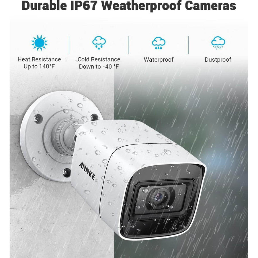 Annke Beveiliging camera set met 4 camera’s ( 4K - 8MP ) en 1tb Harde schijf – plug and play – Nederlandse helpdesk