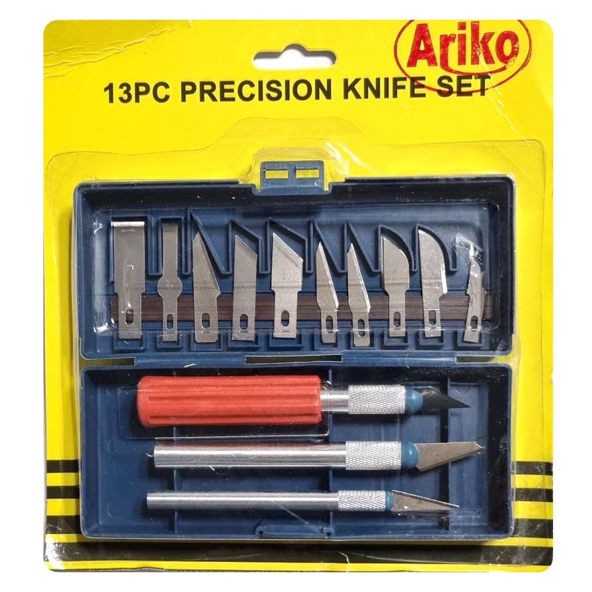 Ariko AKN3305 Ensemble de couteaux de précision 16 pièces - Couteau scalpel - Couteau stylo - Couteau passe-temps - Couteau de coupe - Couteau chirurgical - Couteau de précision