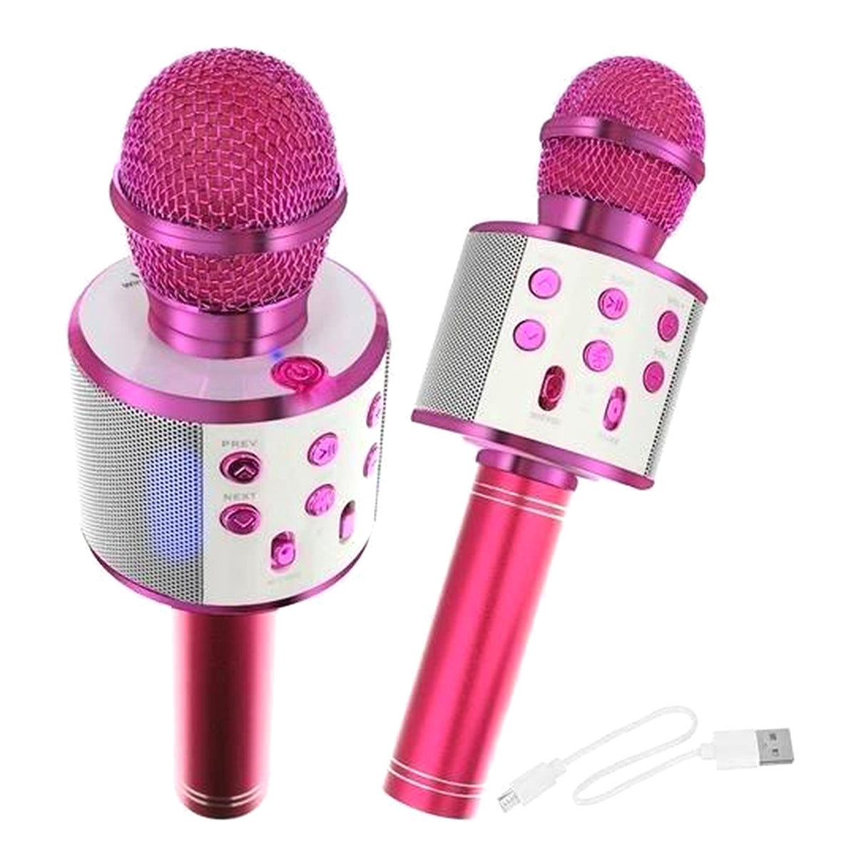 Draadloze Karaoke Microfoon met Speaker en Bluetooth - Roze