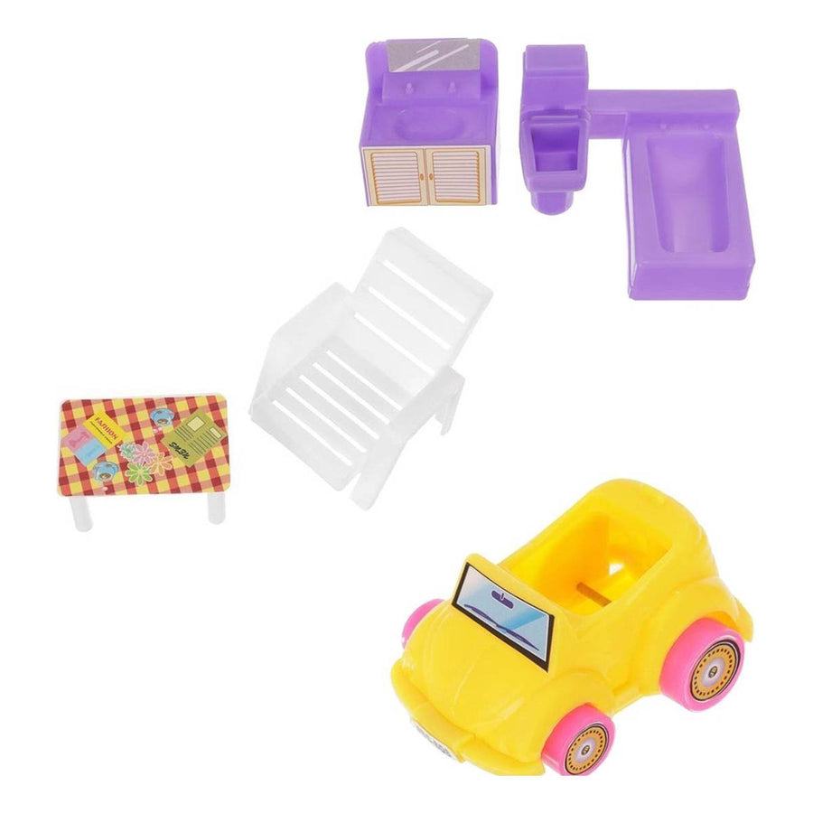 <tc>Ariko</tc> XL Dollhouse | Dream House | 6 rooms and terrace| 136 pieces fully furnished with 4 dolls and 1 dog