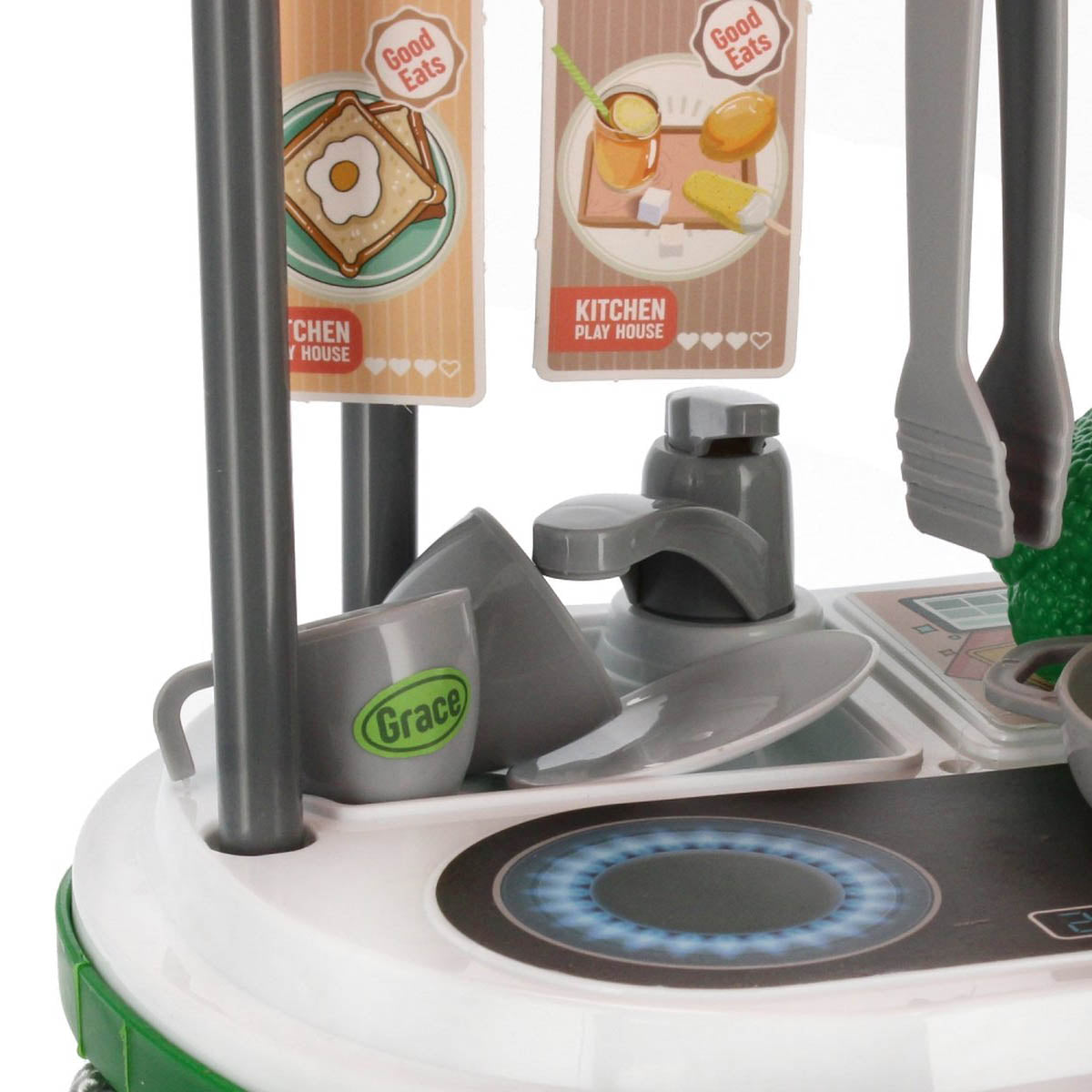 <tc>Ariko</tc>  Toy Suitcase Kitchen 46 Teile - Kochtöpfe, Gewürze, Geschirr, Spüle und vieles mehr - praktischer Koffer zum Mitnehmen