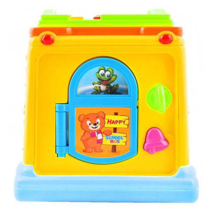 Schoolbus met Boek Speelgoedvoertuig - Geluid Automatisch Rijden - Leerzaam Met licht en Geluid - Ariko