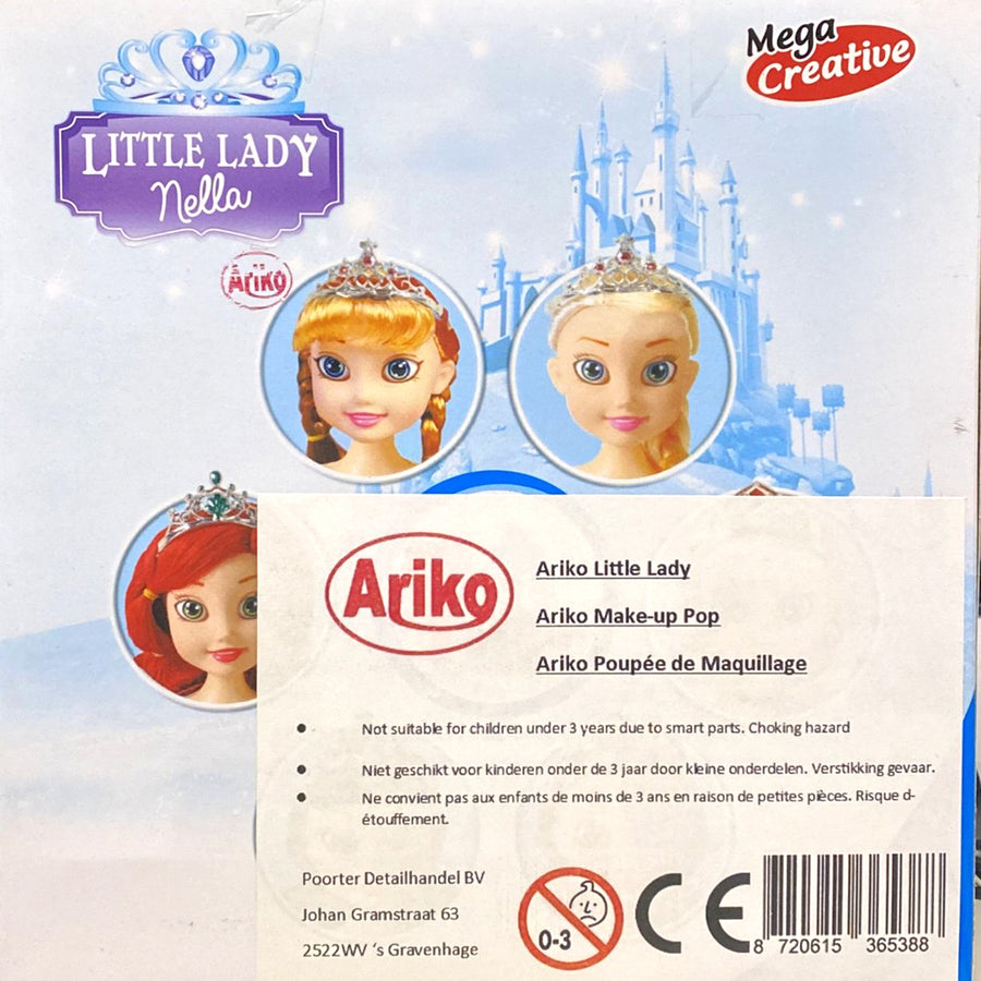 <tc>Ariko</tc> Frisierkopf - Frisierkopf - Rotes Haar - 11 Teile - mit Krone und Spiegel