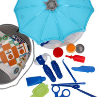 Thumbnail for Ariko Chariot à jouets Doctor 40 pièces - tensiomètre, ciseaux, médicaments, outils d'examen et bien plus encore - valise pratique à roulettes