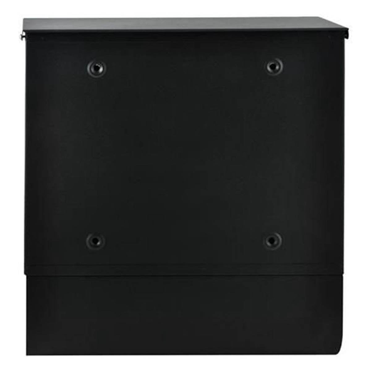 Ariko Wand Brievenbus - RVS - Antraciet zwart - met Krantenrol - mat zwart - tot 8 kranten