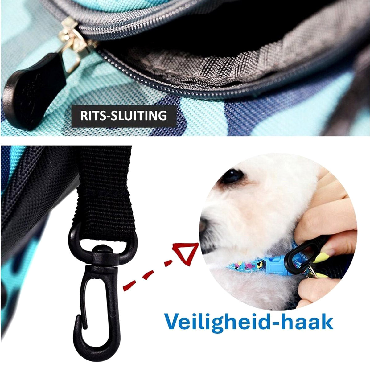 <tc>Ariko</tc> dog carrier - backpack - carrier bag - dog backpack - dog carrier - also for your cat - Blue - S or L
