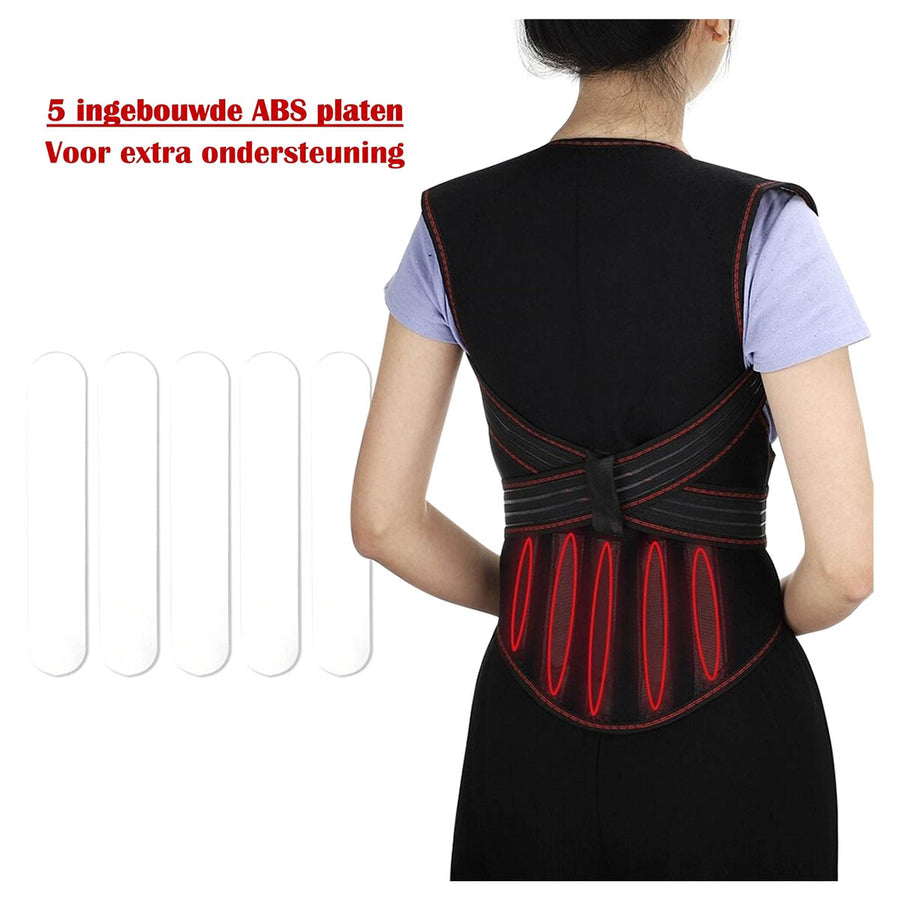 Ariko Orthopedisch XXL Toermalijn Infrarood Massage Zelfwarmend - Magneet - Rugpijn - Rugklachten - Rugband - Rugbrace - Inclusief nekband - Beter Slapen - L-XL
