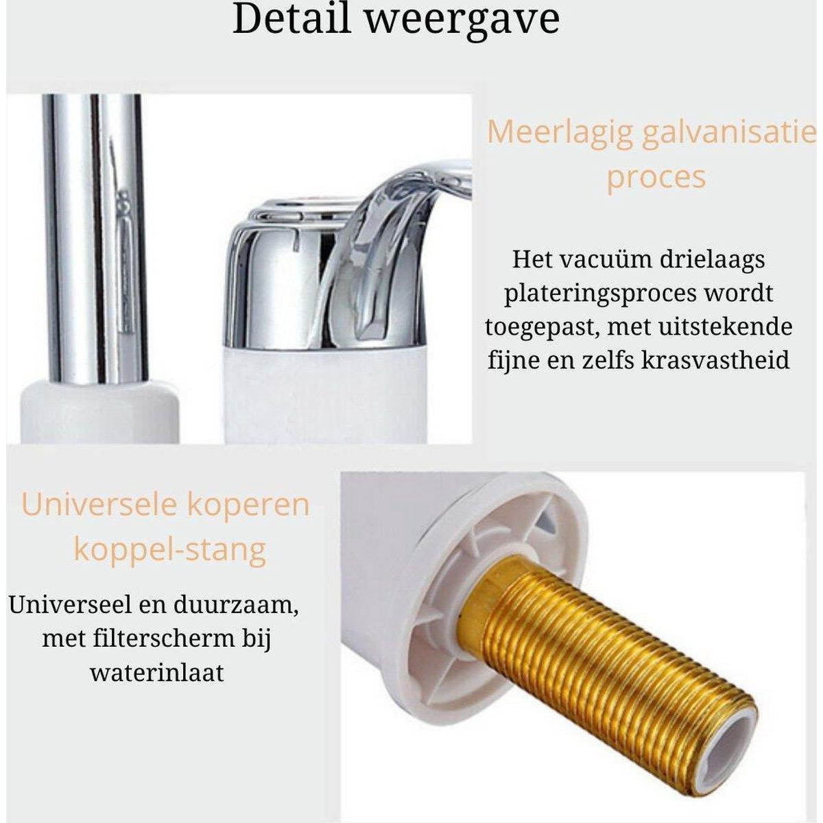 Ariko Elektrisch Verwarmd Kraan - Elektrisch Instant kraan tot 60 °c - LCD Digitaal - Niet Kokend Water - 3000W