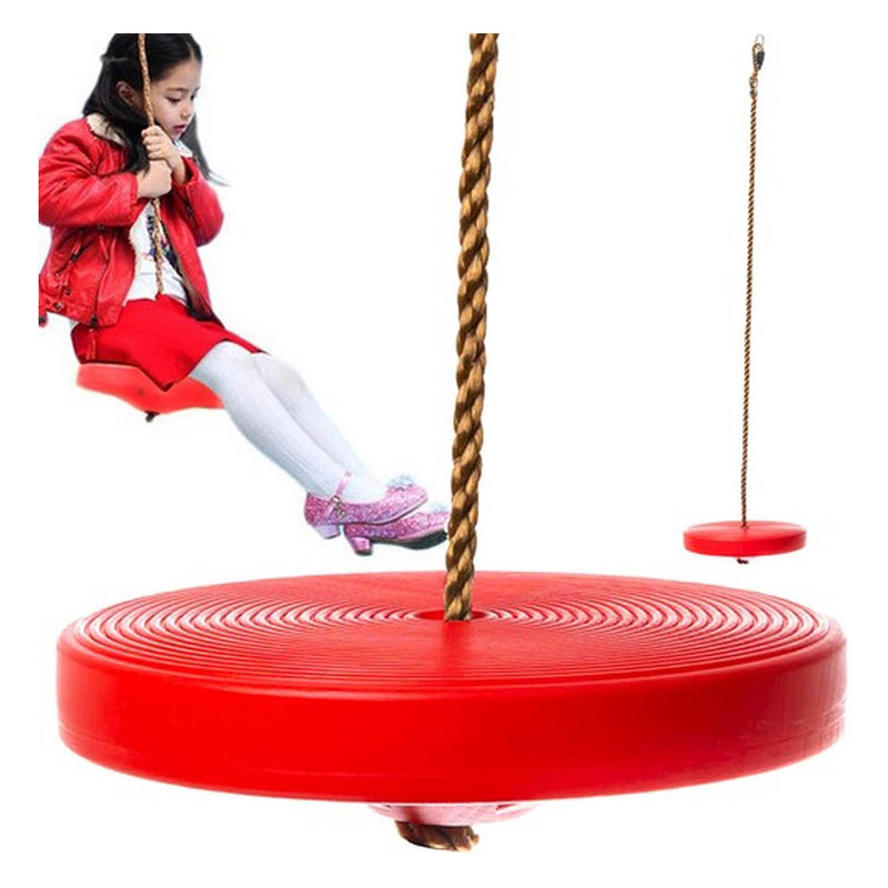 Ariko Tuinschommel voor Kinderen - Rond - Schotelschommel - Kunststof - Rood