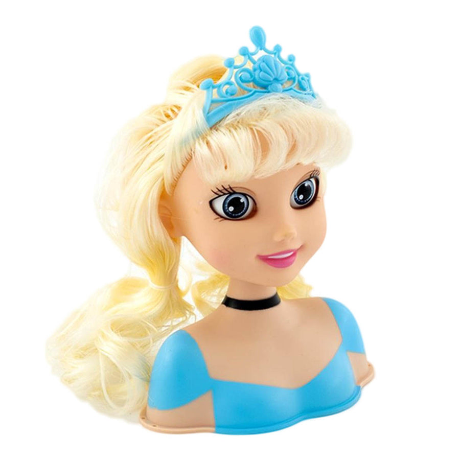 <tc>Ariko</tc> Tête à coiffer - Cheveux blonds - 11 parties - avec couronne et miroir