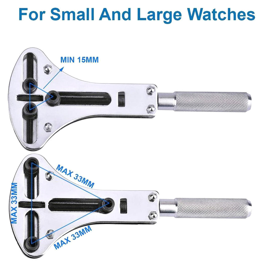 Complete Horlogemaker Gereedschap Set - Horloge Reparatie Set & Schroevendraaier Set - Horlogekast Opener - Horlogeband Inkortset - Ariko