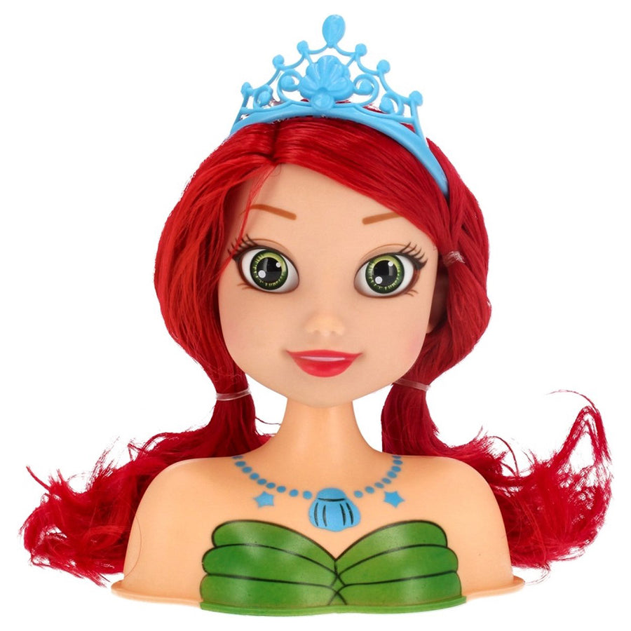 <tc>Ariko</tc> Frisierkopf - Frisierkopf - Rotes Haar - 11 Teile - mit Krone und Spiegel