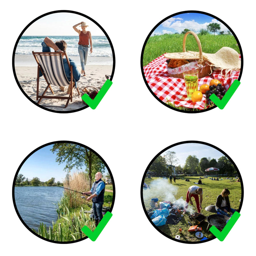 Ariko Parasol Strandtent - Windscherm - Zonnescherm - Strandtent - Parasol schelp - Ø 260cm Blauw met hoes