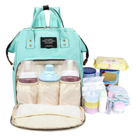 Thumbnail for <tc>Ariko</tc> Diaper bag Backpack - Green - Including bottle warmer holder with insulated compartment - stroller hooks - Large Capacity - water-repellent
