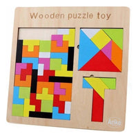 Thumbnail for <tc>Ariko</tc> XL puzzle | tangram puzzle |russian block puzzle | wooden puzzle | Tetris | children's puzzle | Tetris puzzle | wooden toys | 3 in 1