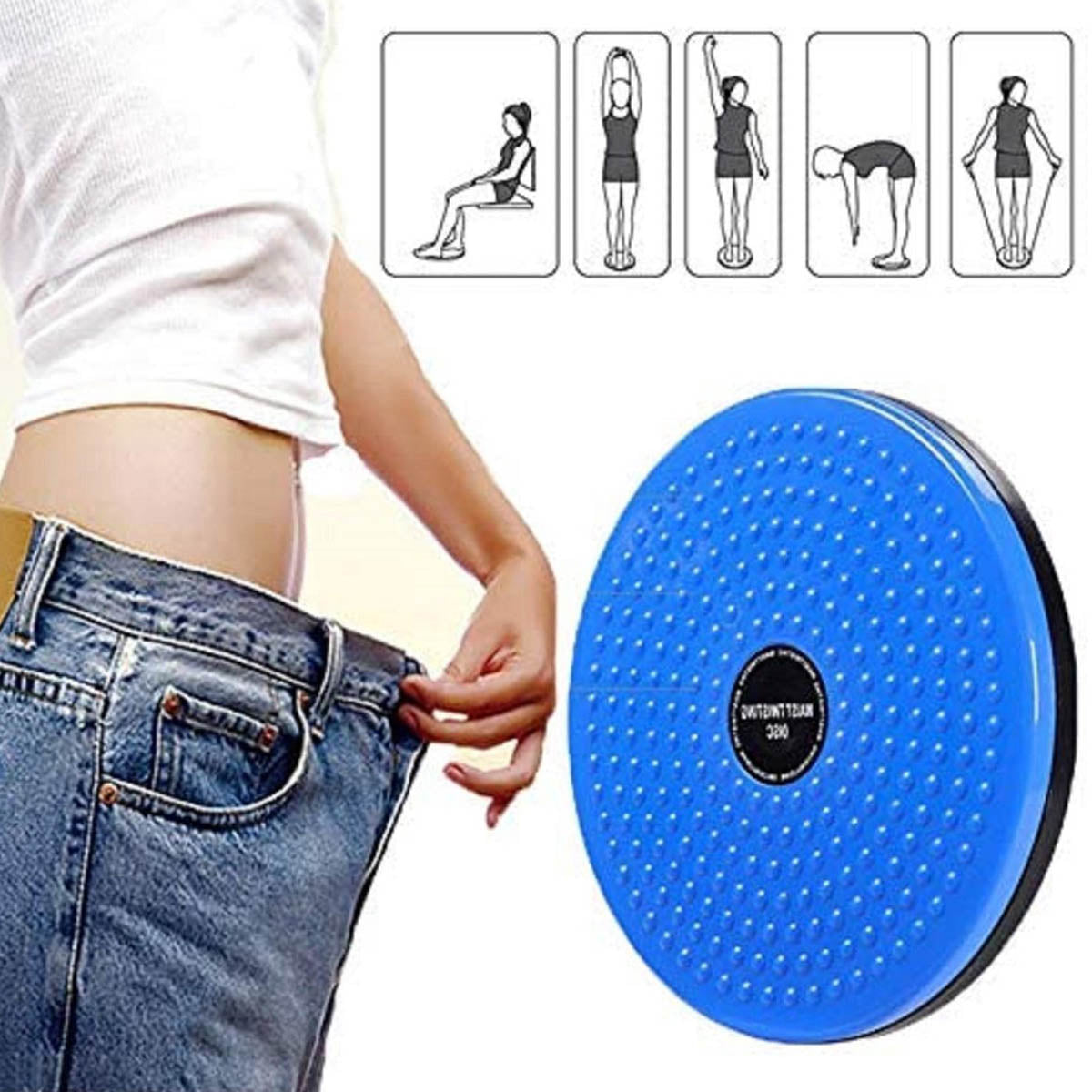 Ariko Waist Twisting Plate | Twist plaat | Twist trainer | Aerobic Exercise Fitness magneet | Afvallen | Voetmassage | Magneten | Fitness | Blauw