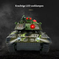 Thumbnail for <tc>Ariko</tc> XXL RC Toy Tank - Vert - Tank télécommandé avec télécommande - Avec effets sonores et lumineux - Avec batterie interne - 2,4 Gz - Échelle 1:14
