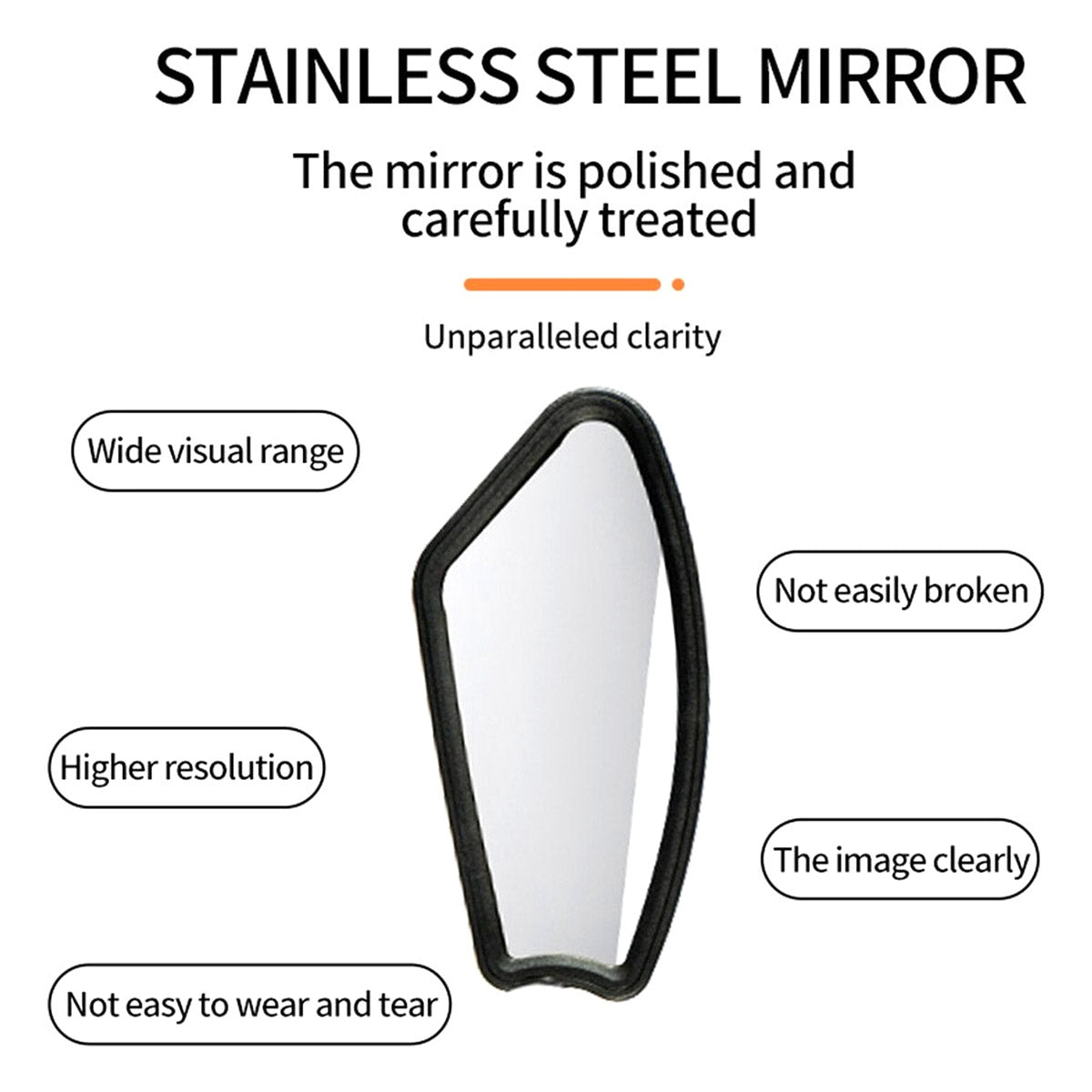 2 pieces - Bicycle mirror - E-bike - Adjustable Left and Right - Ebike - Set of 2 - Black