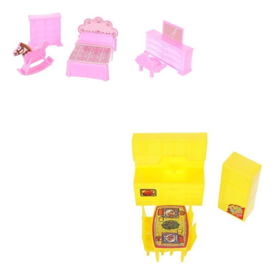 <tc>Ariko</tc> XL Dollhouse | Dream House | 6 rooms and terrace| 136 pieces fully furnished with 4 dolls and 1 dog