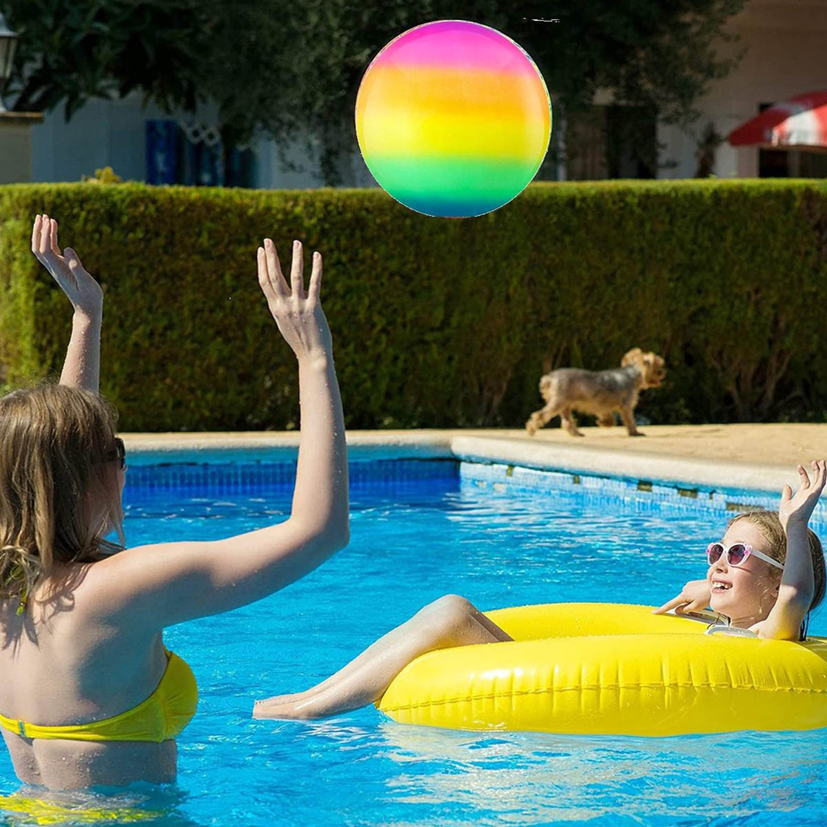Ariko boule sous-marine robuste XXL | Ballon sous l'eau | A remplir d'eau ou d'air | ballon d'eau | Y compris remplissage d'eau | 22,8 cm | multi couleurs | boule de pastèque