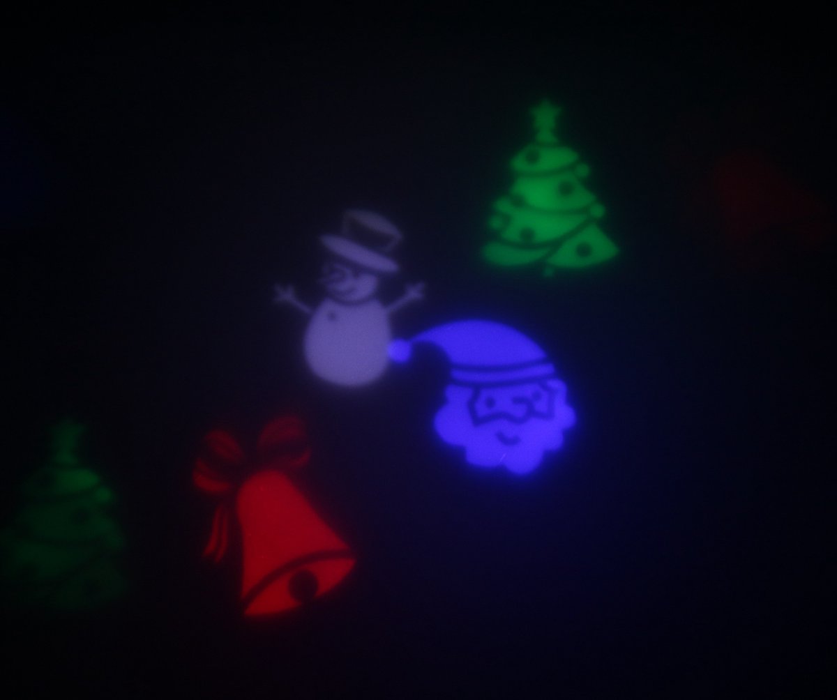 Projectorlamp - LED - 24 figuren - Kerst en Halloween - Binnen en Buiten - Ariko