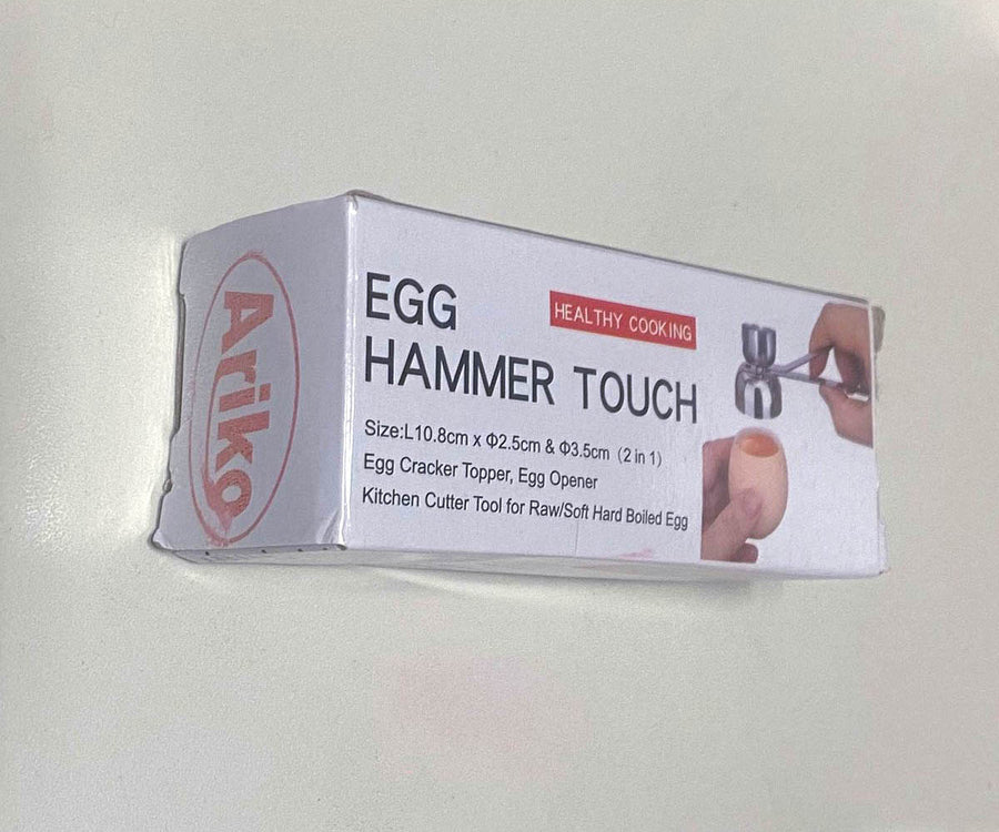 Ariko Eierschaal Kraker - Egg Cracker - Ei Opener - Ei zeef - Eierschaal Snijder - 2 in 1 - RVS