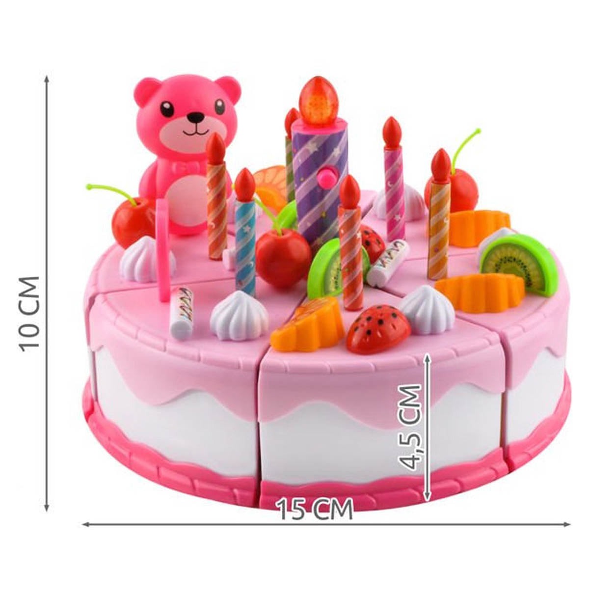 Ariko Gâteau d'anniversaire 80 pièces - Cupcake - Gâteau - attributs de cuisine - avec son - piles incluses