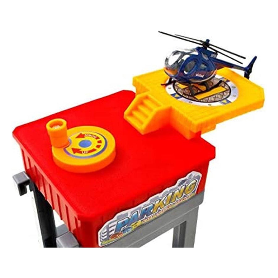 Ariko XXL Parkeergarage - Garage speelset - 4 auto's - helicopter - lift - wasstraat - helicopter platform - accessoires