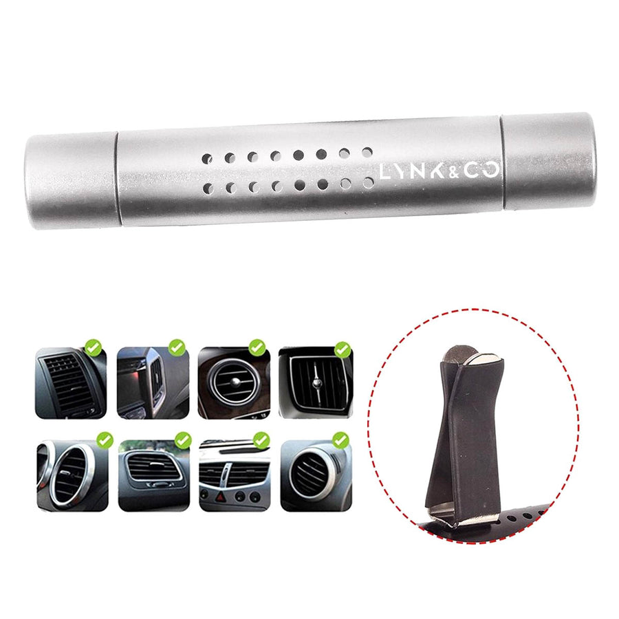 Ariko Auto luchtverfrisser Zilver | Zorgt voor een frisse geur in uw Lynk & Co | Auto verfrisser | Trendy design | Ventilatierooster monteerbaar | Hervulbaar | Auto Luchtje | Geurverfrisser | Met navulling