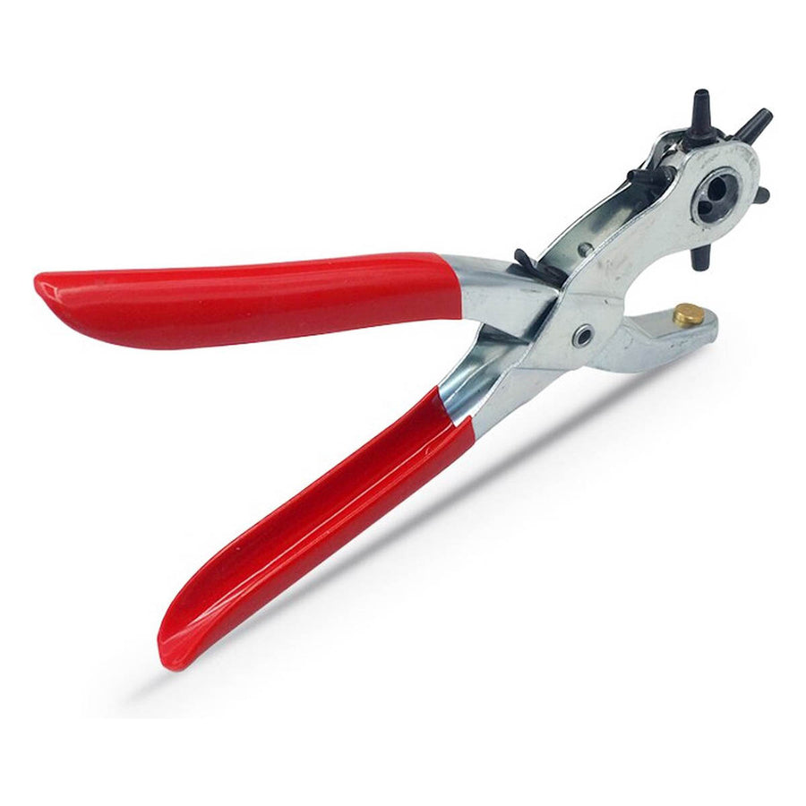 Ariko Revolvertang 203-delige set - Ponstang - Geel of Rood - Oogjestang - Ringetjestang - Gaatjestang - Zeilringtang - Drukknooptang - Riemen & Leer - met Benodigdheden