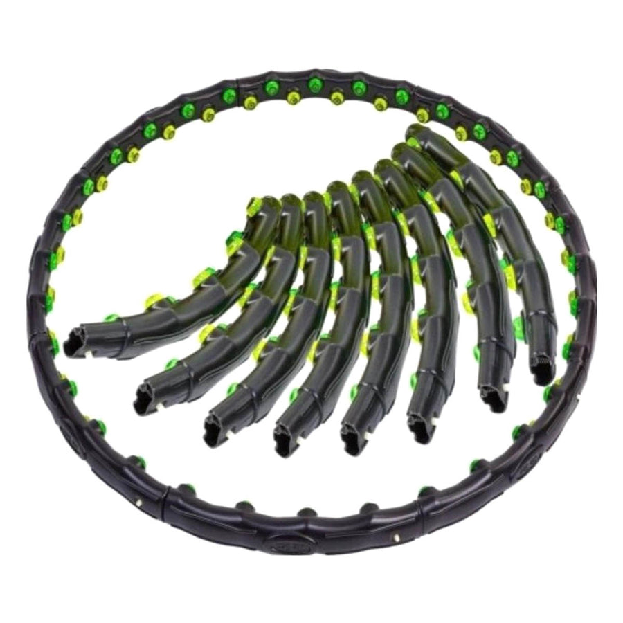 Ariko Fitness Massage Hoelahoep Ø 98cm | met 64 Magnetische balletjes | Waist Trainer | Sport Hula Hoop | Sport hoepel | Vetverbranding | Gymnastiek | Fitness | Groen-geel