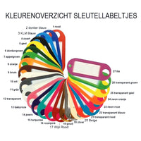 Thumbnail for Schlüsseletiketten farbig sortiert - 50 Stk