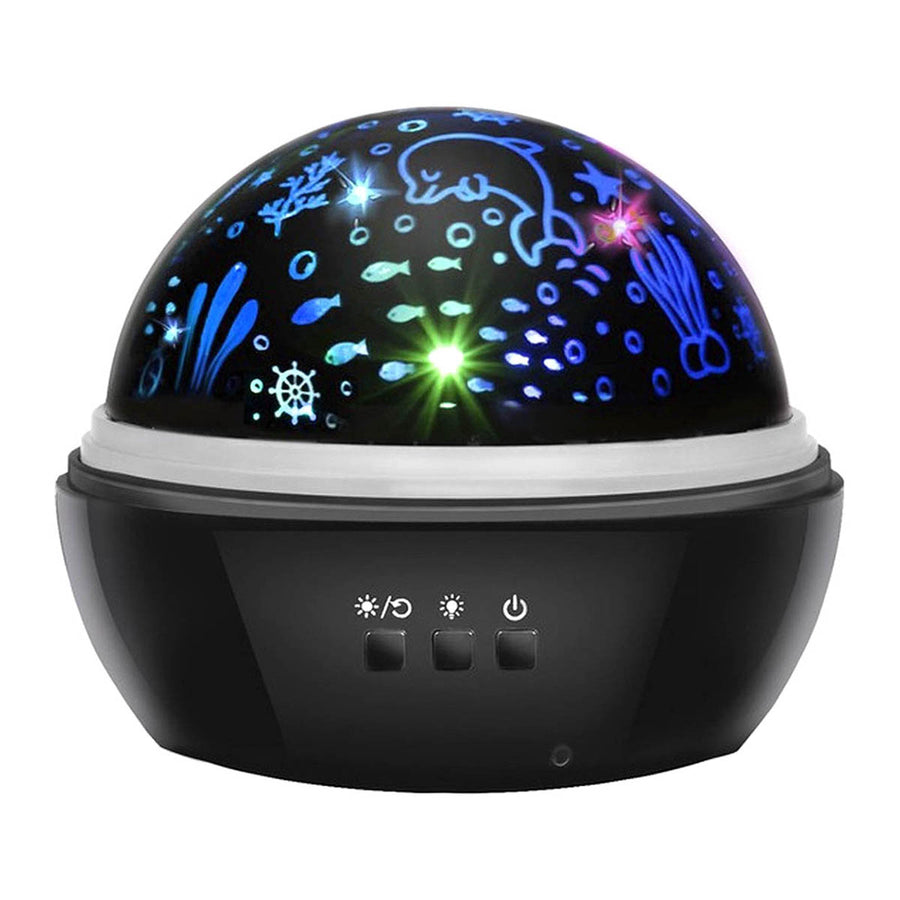 Ariko Nachtlampje Galaxy Projector Sterrenhemel - Sterren of zeedieren Projector - 6 Lichtkleuren - Nachtlampje Kinderen - Zwart