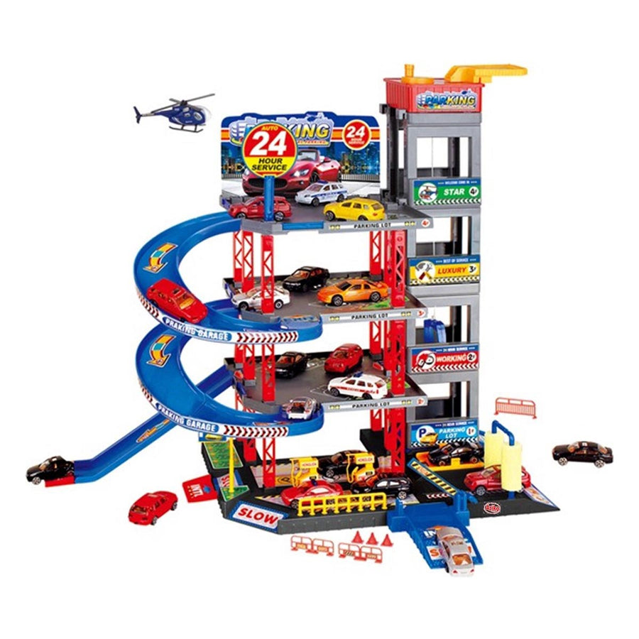 Ariko XXL Parkeergarage - Garage speelset - 4 auto's - helicopter - lift - wasstraat - helicopter platform - accessoires