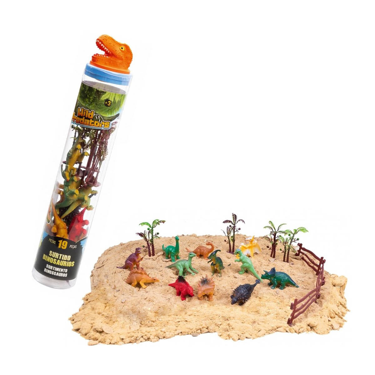 Ariko Ensemble de jeu dinosaure - Idéal pour les enfants - 19 pièces