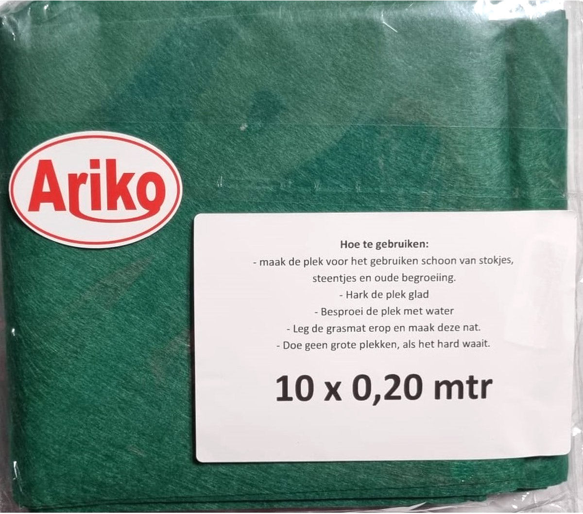 Ariko Graszaad Rol - 10m x 0.20m - Gras Herstel - Gras Aanleg - Gras Reparatie - Zeer gemakkelijk in gebruik - Biologisch gras - Grasrol