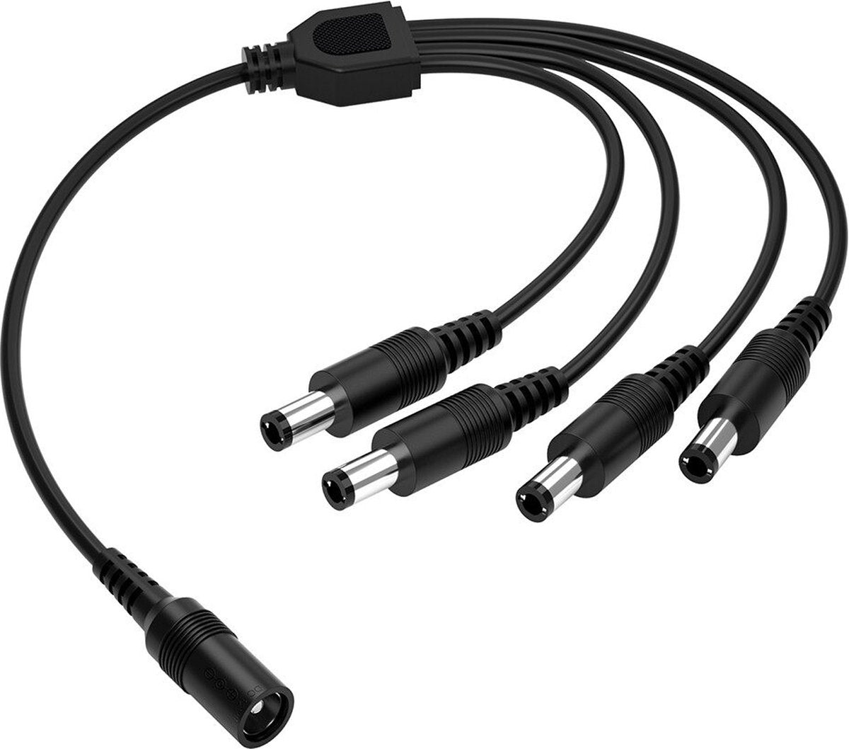 4-Wege-Splitterkabel – Verlängerungskabel – für CCTV-Kamera, TV-Box, Router & mehr – Adapter – 1x DC (V) auf 4x DC (M)