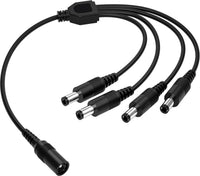 Thumbnail for 4-Way Splitter Kabel - Extension Cable - Voor CCTV Camera, TV Box, Router & Meer - Adapter - 1x DC (V) Naar 4x DC (M)