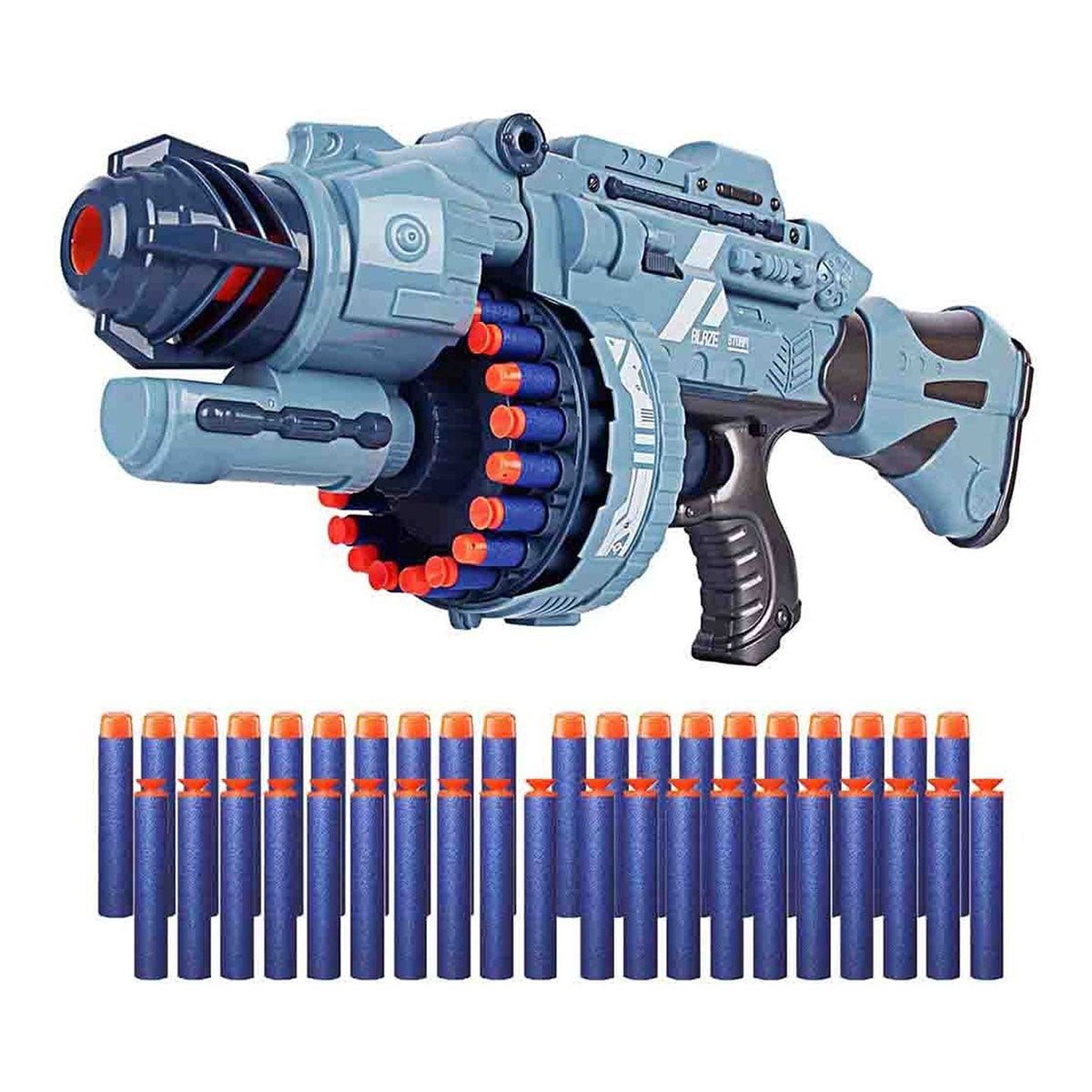 Ariko Blaze Storm Nerf-Shooter - Große Größe - Mit 80 Patronen und Sound - Einschließlich Phillips-Batterien