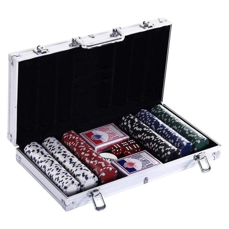 Deluxe Pokerset In Aluminium Koffer - Omaha / Texas Hold Em Pro Poker Set Met 300 Chips & Poker Kaarten Playing Cards - Pokerkoffer - Ariko