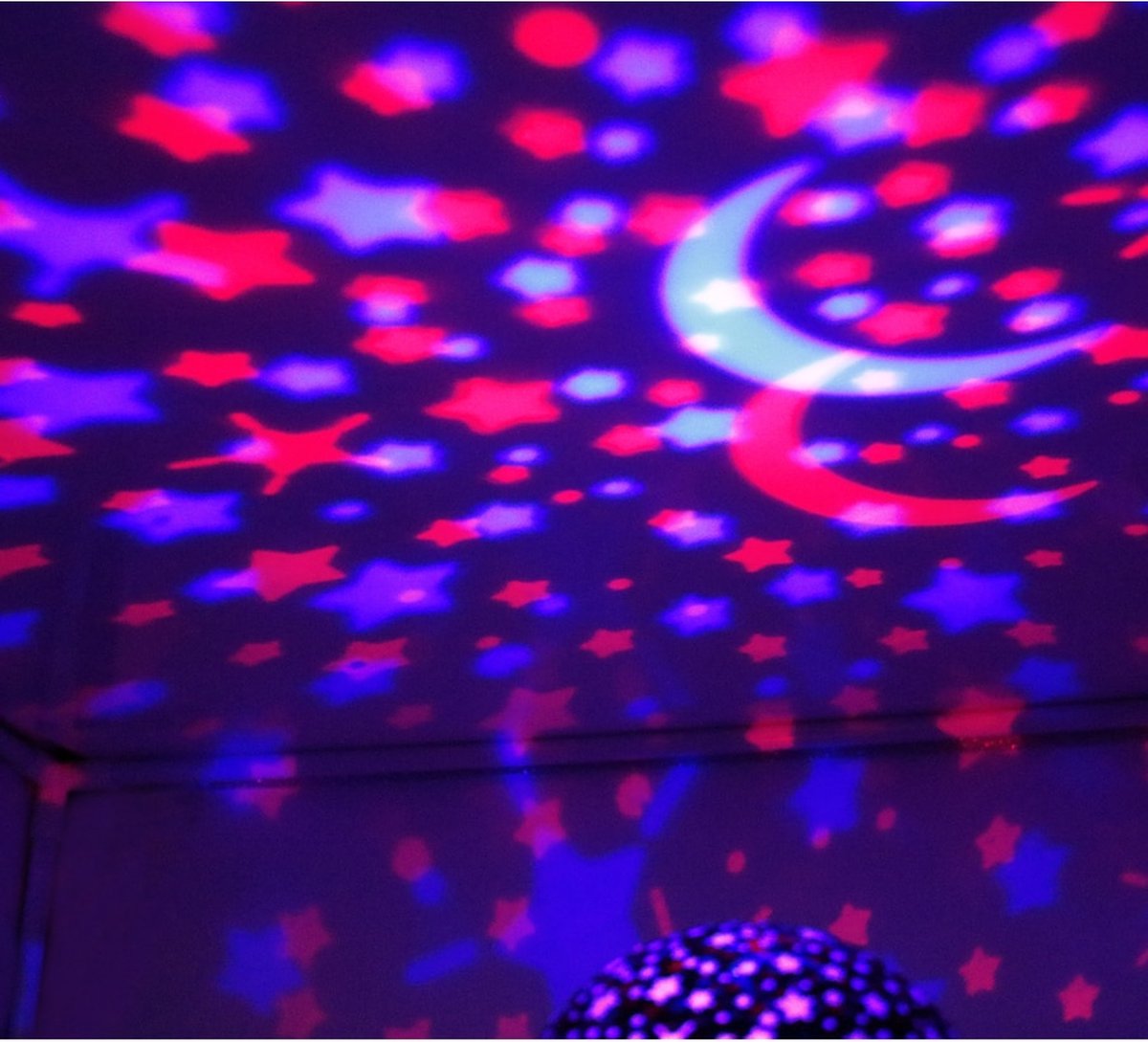 Ariko Nachtlampje Sterren Galaxy Projector Sterrenhemel Star Projector - Sterren of zeedieren Projector - 6 Lichtkleuren - Nachtlampje Kinderen - Roze