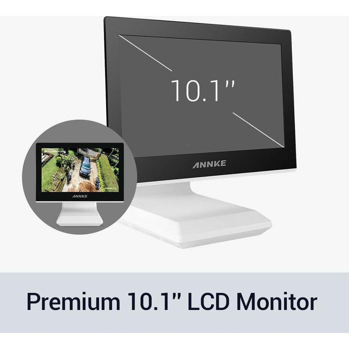 Ariko Annke Wireless 3MP camera security system 10 pouces monitor 2TB HD/live internet - 4 caméras sans fil - Plug and play
