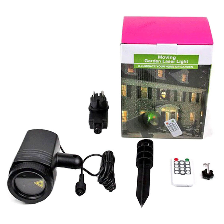 Ariko Laser-Gartenbeleuchtung - Bewegte Beleuchtung - Lasershow - Stimmungslicht - Weihnachtsbeleuchtung - Gartenbeleuchtung - Wasserdicht - Rot und Grün