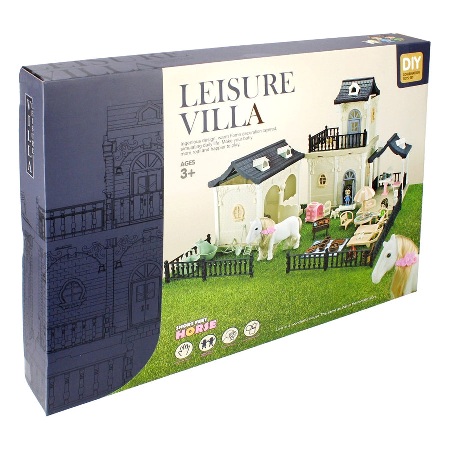 Ariko Luxe Villa Poppenhuis met paardenstal - 180 delig - zeer uitgebreid