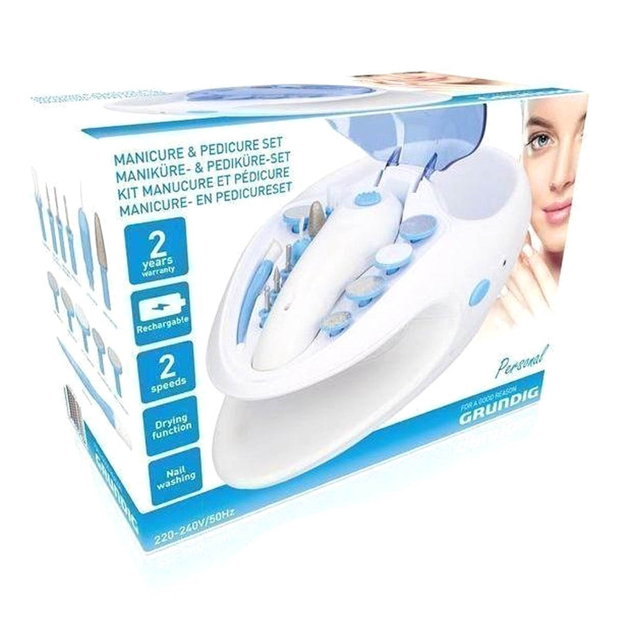 Set voor Manicure en Pedicure - Draadloos - Handspa - Nageldroger - 12 Accessoires - Ariko