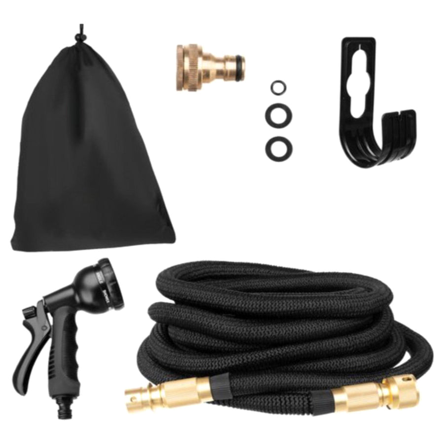 Ariko Extreme Hose Flexibele Tuinslang – Elastische Garden Hose 15m – Uitrekbare Tuinslang – Tuinsproeier - Zwart