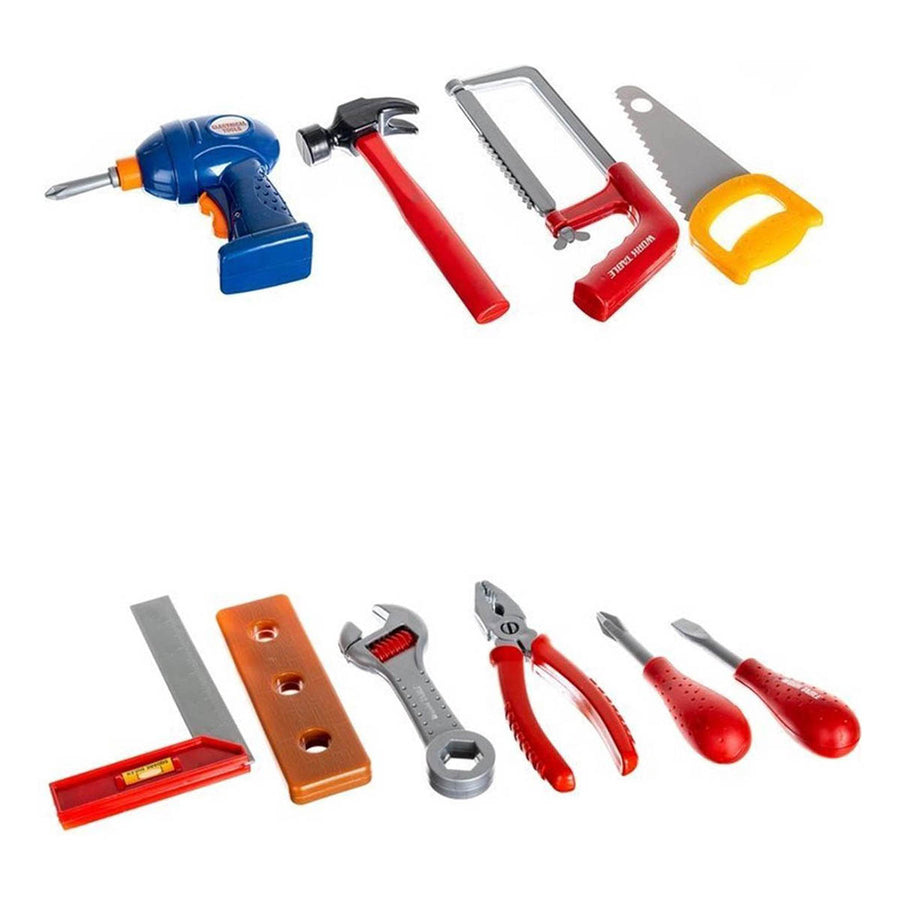 Ariko SFL XXL Werkbank met gereedschap | 55 delig | Speelgoed gereedschap | Gereedschapset | Elektrische boormachine | Inclusief Philips batterijen