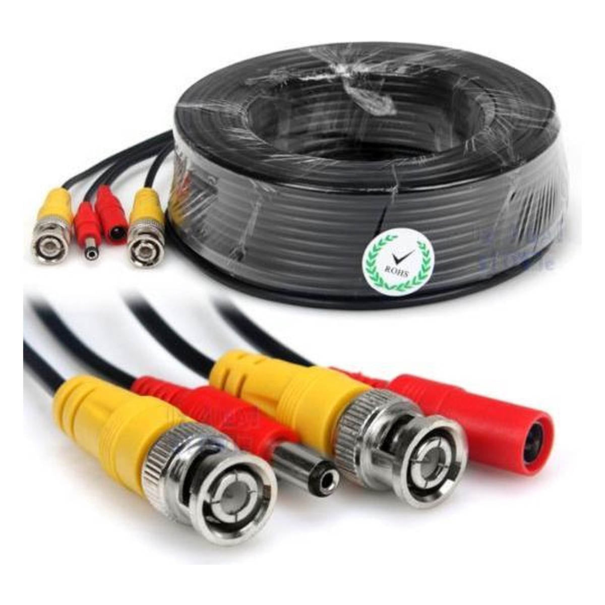 Ariko CCTV-Kabel Kombikabel Koax BNC RG59 + Netzteil 20 Meter - Kombikabel für CCTV - Überwachungskamerakabel (Video + Strom)