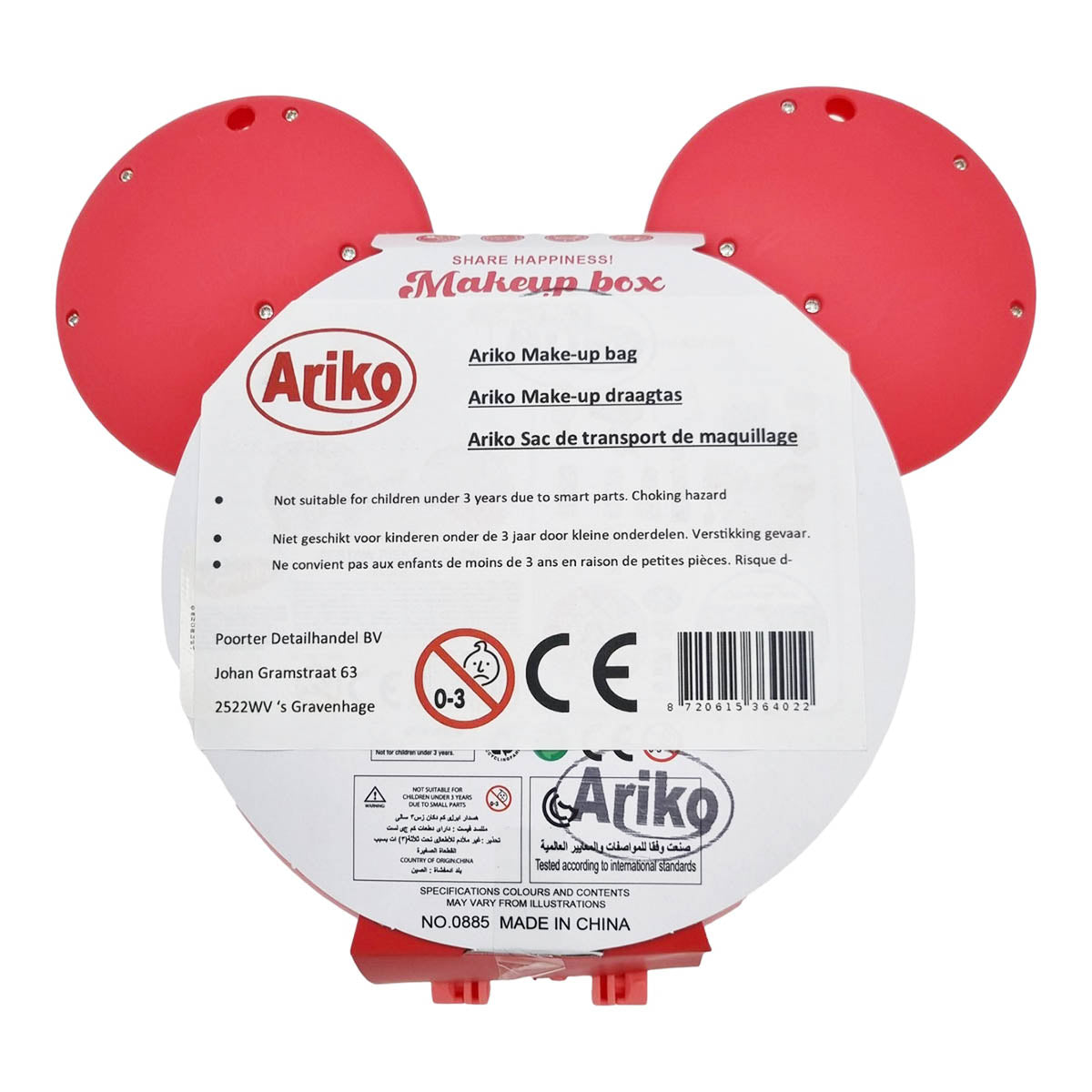 Ariko Tragetasche für Schminkspielzeug - 14 Teile - kann als Umhängetasche verwendet werden