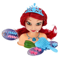 Thumbnail for <tc>Ariko</tc> Hairdressing head - Styling head - Red hair - 11 parts - with crown and mirror